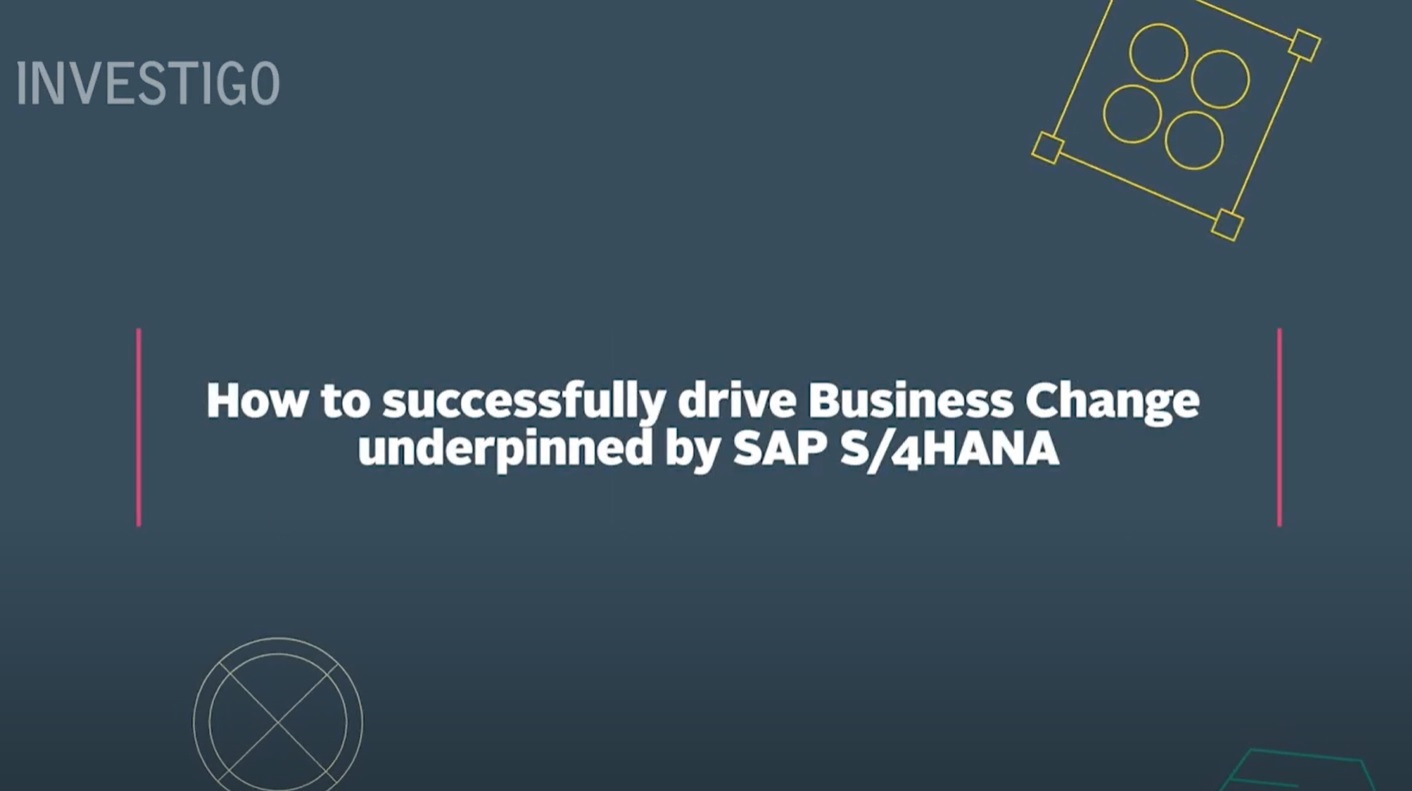 How To Successfully Drive Business Change Underpinned By Sap S4 Hana